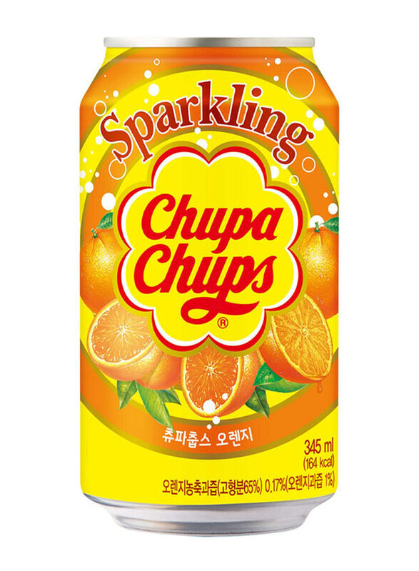 

Chupa Chups Orange Sparkling Soda Can, 345ml