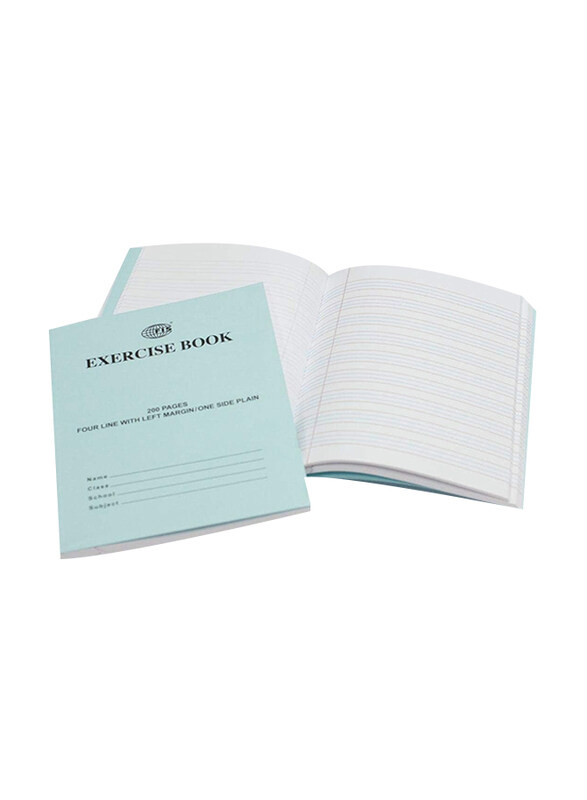 

FIS 4 Line with 1 Side Plain Exercise Book, 200 Pages