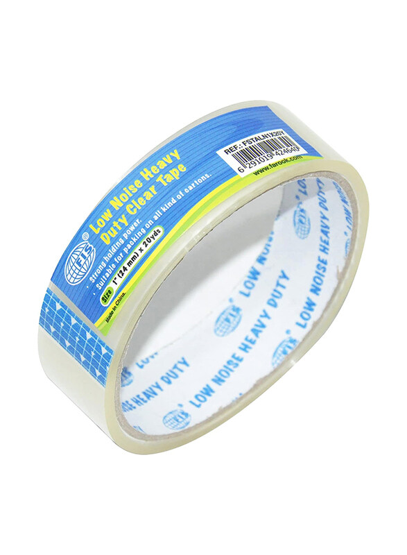 

FIS Low Noise Heavy Duty Tape, 24mm x 20 Yards, Clear