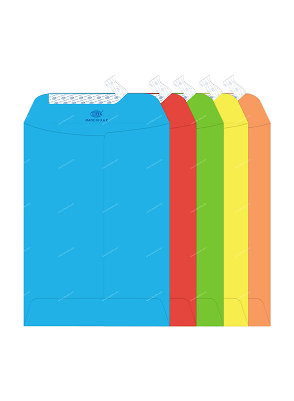 

FIS Neon Color Envelope, 6.3 x 4inch, 5 Piece, Multicolour