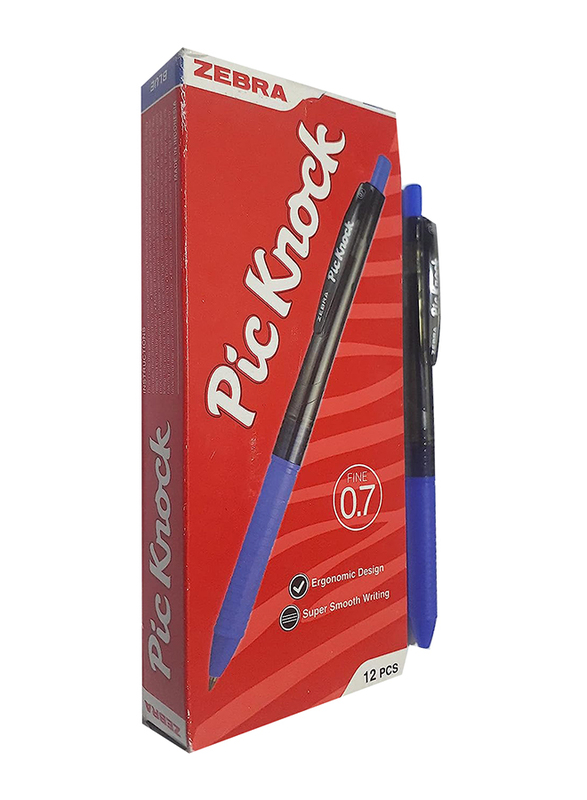 Zebra 12- Piece Picknock Ball pen, Blue