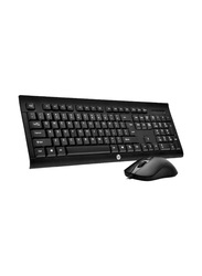 Genuine GN-KM2000 Wired Arabic/English Keyboard and Optical Mouse Set, Black