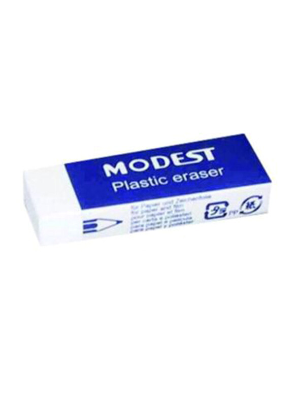 

Modest Ms20 Plastic Eraser, White