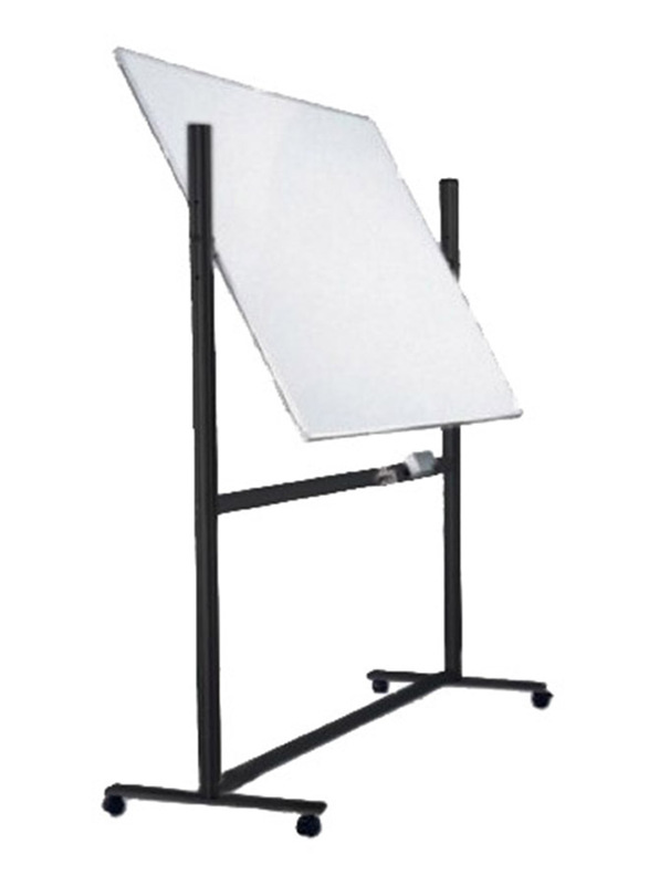 Partner Double-Sided Magnetic Whiteboard with Stand, 90cm x 120cm, DSB9012, White