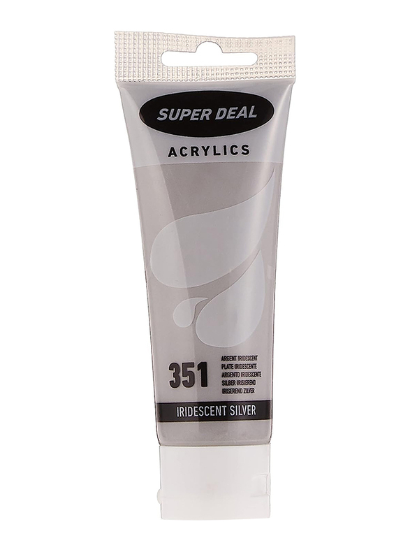 

Super Deal Acrylic Paint Tube, 75ml, Iridescent Silver