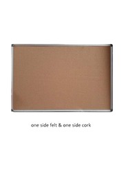 Maxi Felt/Cork Board with Green Fabric, 45 x 60 cm, Blue