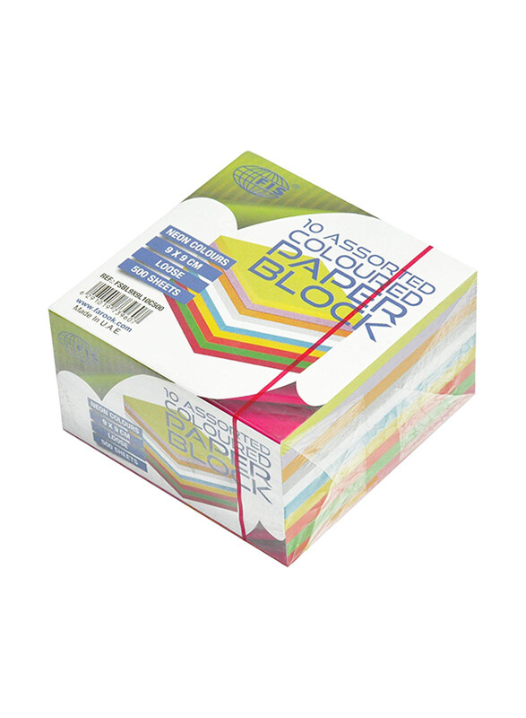 

Fis 10 Neon Colour Paper Blo Glued 7x7 cm, 500 Sheets