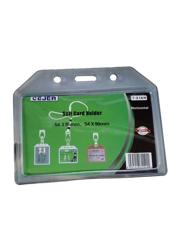 

Generic 1600-Piece Plastic Soft Id Card, T-01 4H, Clear
