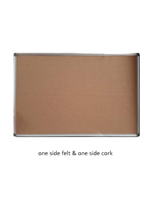 Maxi Felt/Cork Board with Green Fabric, 45 x 60 cm, Green