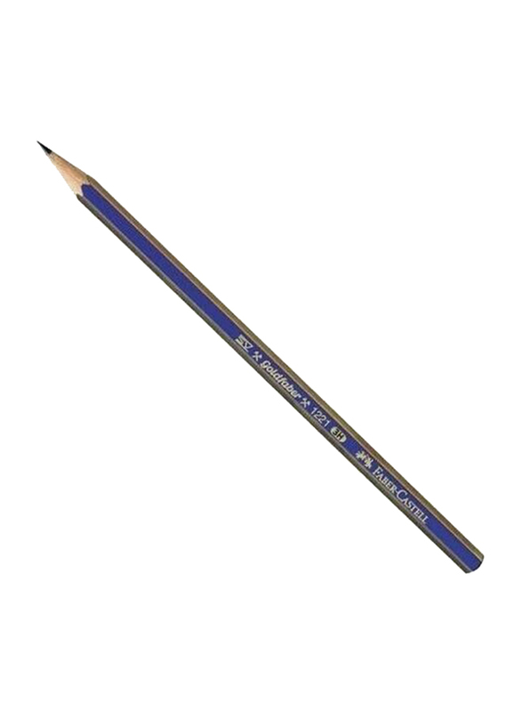 Faber-Castell 12-Piece 3H Gold Graphite Pencil, Blue