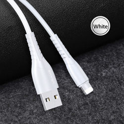 Usams 1-Meter Lightning PVC Cable U35, USB Type A Male to Lightning for Apple Devices, White