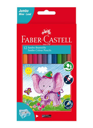 Faber-Castell Jumbo Colour Pencil, 12 Pieces, Multicolour