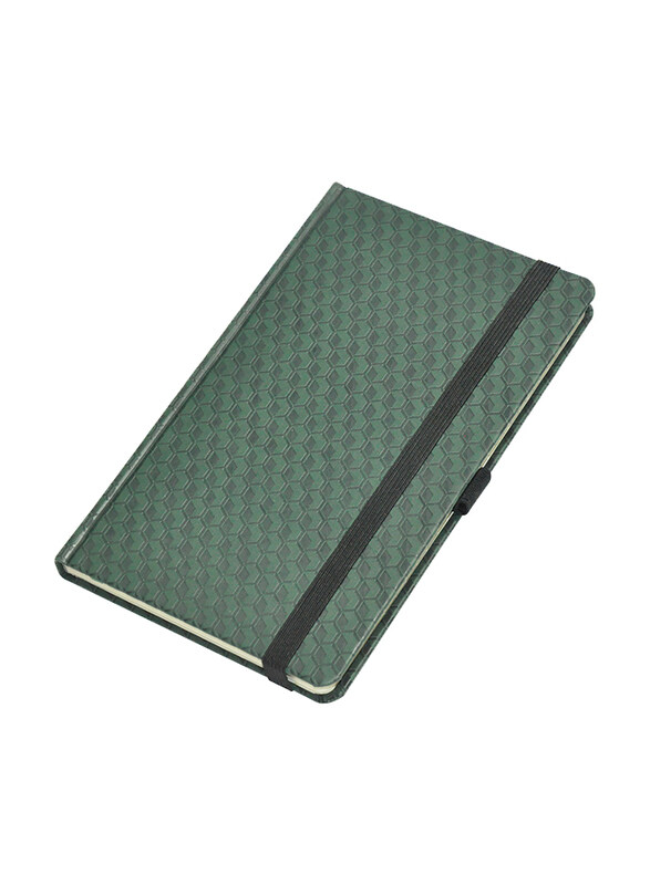 

FIS Exercise Green Note Book With Elastic PU D2 Band, 13 x 21cm, 96 Sheets