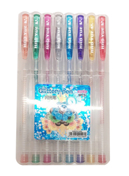 Case Colourful Glitter Pen, 6 Pieces, Multicolour