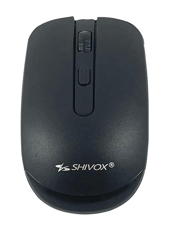 Shivox SX-2000 Wireless Optical Mouse, Black