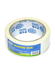 FIS Masking Tape, 1.5 inch x 25 Yards, White