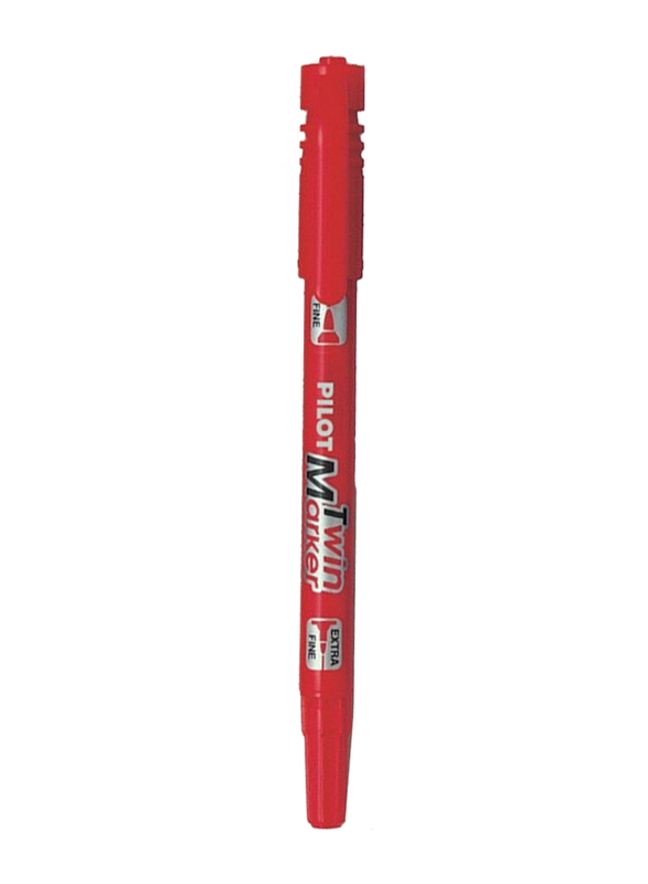 Pilot SCA-TM-R Permanent Twin Marker, Red