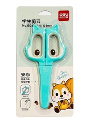 Deli Cute Safety Small Scissors for Student, 138mm, Assorted