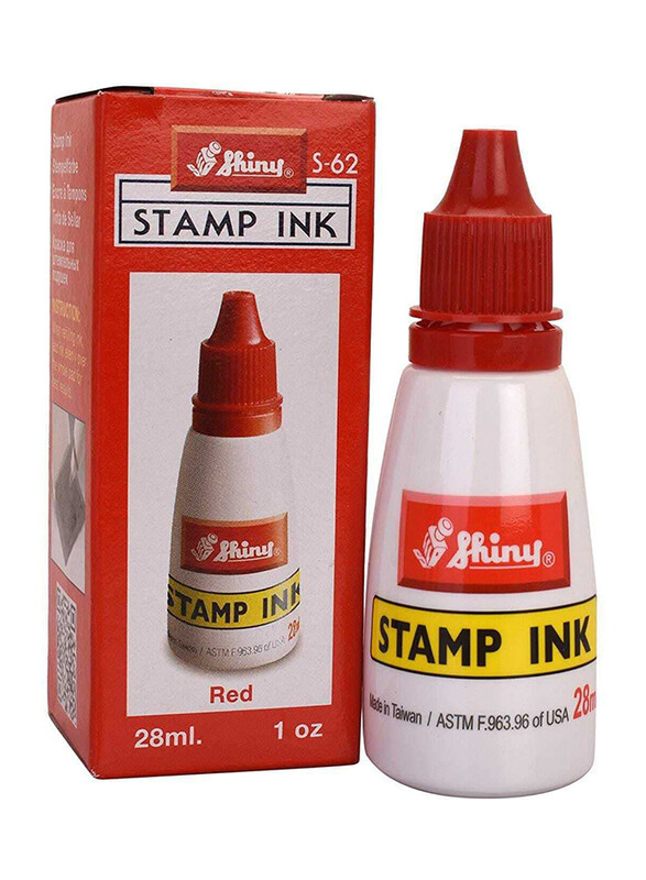 

Shiny Ink Pad Stamp, 28ml, S-62, Red