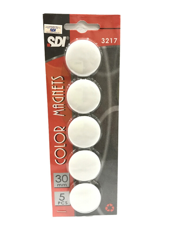 

SDI Colored Magnet, 30mm, 5-Pieces, White