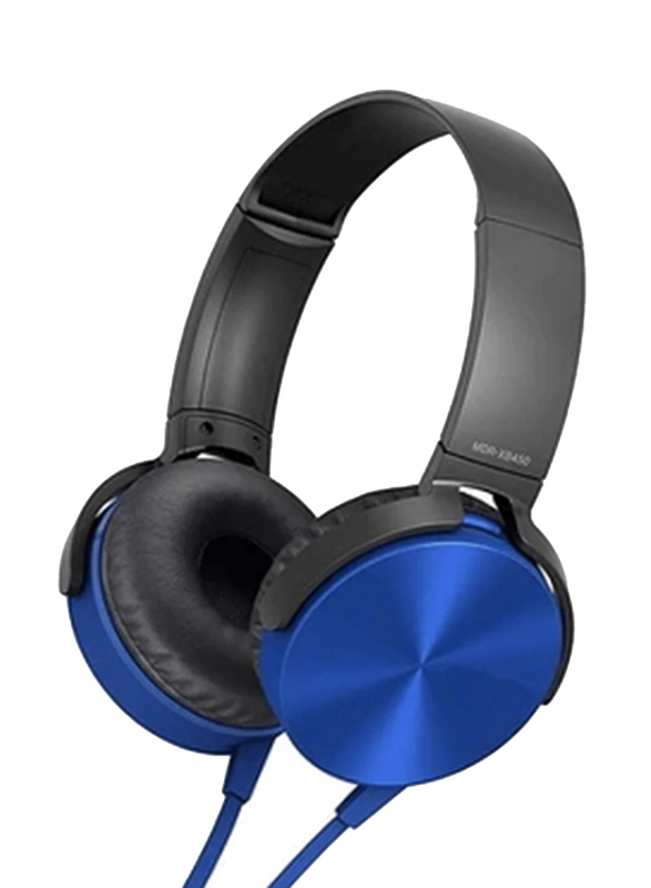 Mdr-Xb450 On-Ear Extra Bass Stereo Noise Cancelling Headphones, Blue