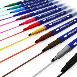 Staedtler Double Ended Calligraphy Pens, 12 Pieces, Multicolour