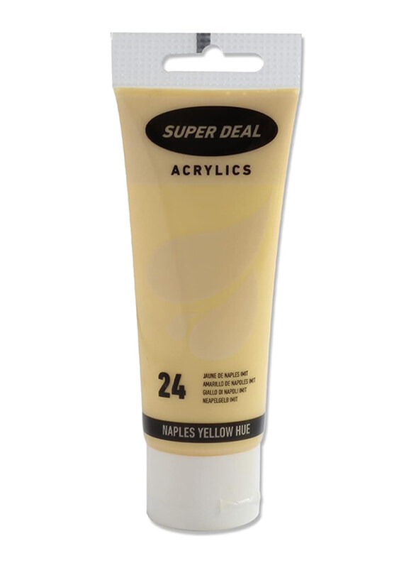 

Super Deal Acrylic Paint Tube, 75ml, Naples Yellow