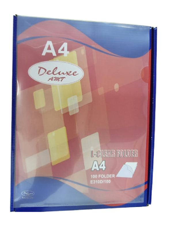 Deluxe Amt L Shape Folder 180 Micron, E310D/100, Clear