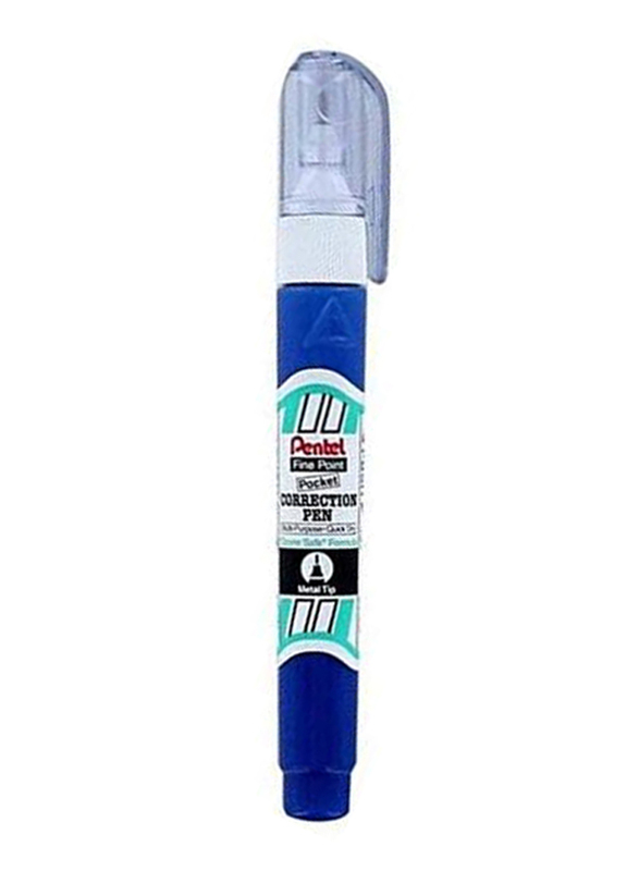 Pentel PE-ZL62-W Correction ZL62 Fine Pocket Pen, Blue