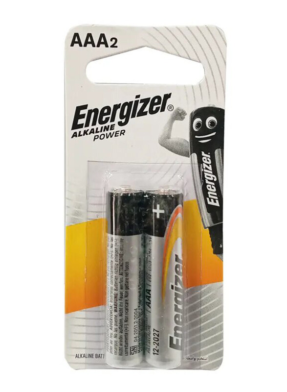 

Energizer AAA Alkaline Batteries, 1.5V, 2 Pieces, Multicolour