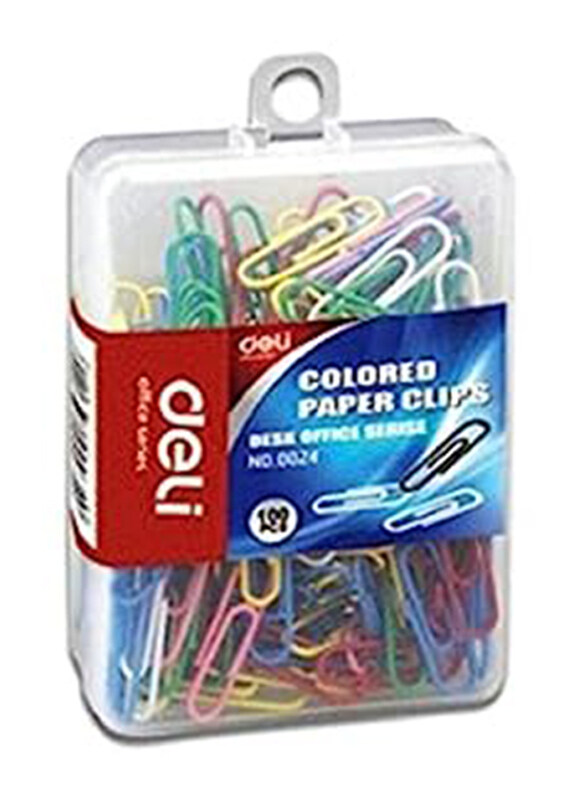 

Deli E0024 Coloured Paper Clips, 29mm, 100 Pieces, Multicolour