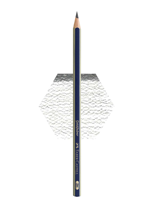 Faber-Castell 12-Piece 2H Gold Graphite Pencil, Blue