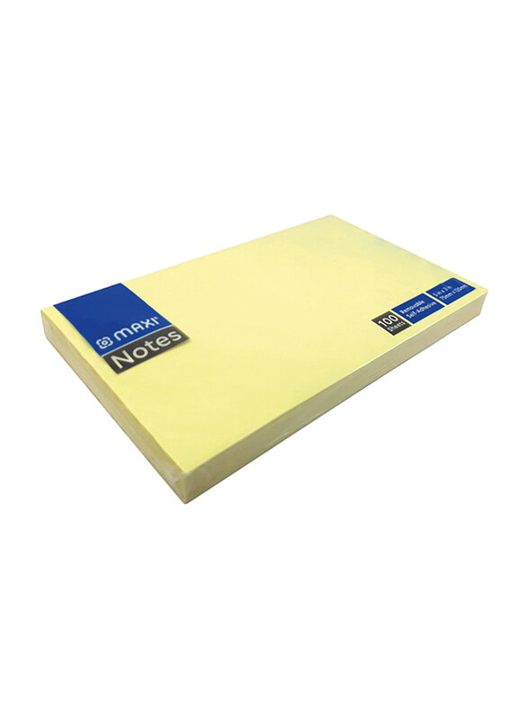 

Maxi Sticky Notes, 75 x 125 mm, 100 Sheet, Yellow