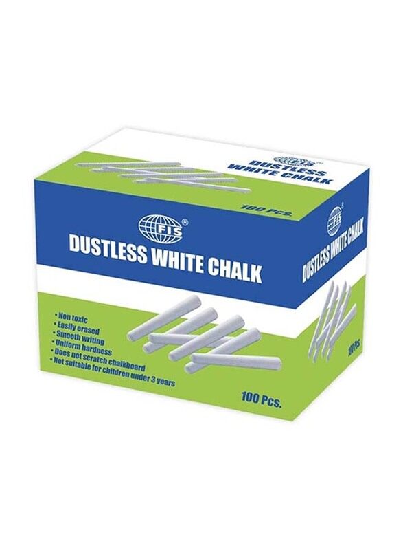 

FIS 100-Piece Dustless Chalks, White