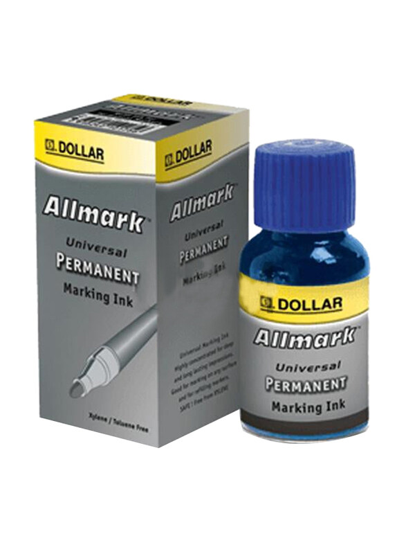 

Dollar Permanent Marker Ink Bottle, 15ml, Blue