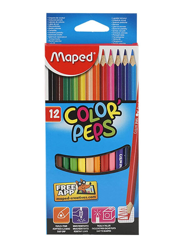

Maped Colour Peps Pencil, 12 Pieces, Multicolour