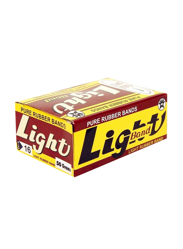 Light No. 16 Rubber Bands, 50gm, Yellow