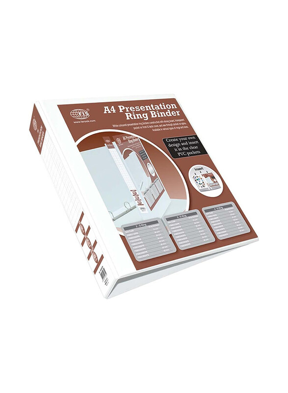 

FIS 2D Presentation Ring Binder, A4 Size, FSBD250DPB, Multicolour