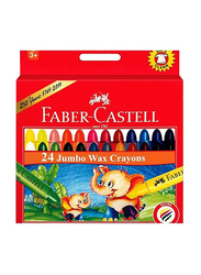 Faber-Castell Jumbo Wax Crayon, 24 Pieces, Multicolour