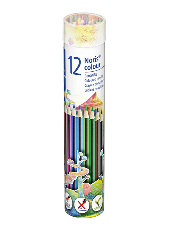 Staedtler Noris Colour Pencil Cylinder Set, 12 Pieces, Multicolour