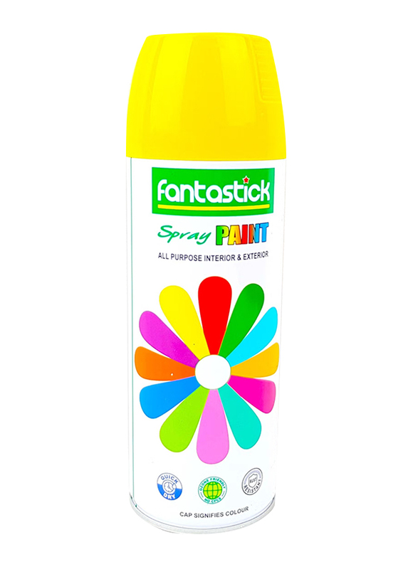 Fantastick Spray Paint Acrylic, 400ml, Yellow