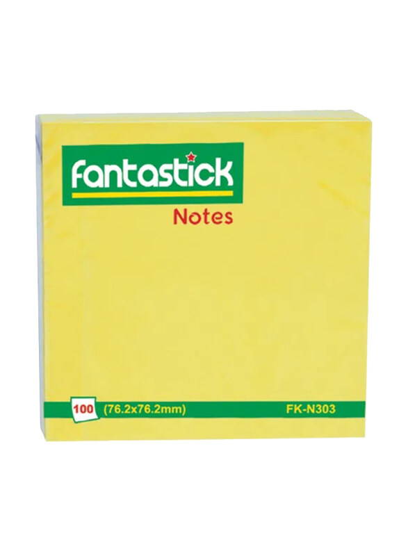

Fantastick 3-inch Sticky Notes, Fk-N303, Yellow