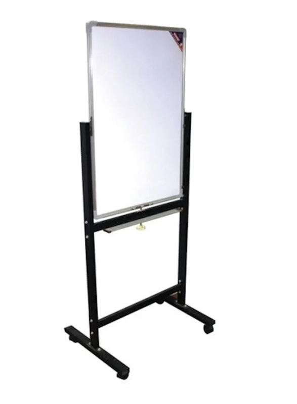 

Partner Double Sided Magnetic Whiteboard with Metal Stand, 60 x 90cm, DSB6090, Multicolour