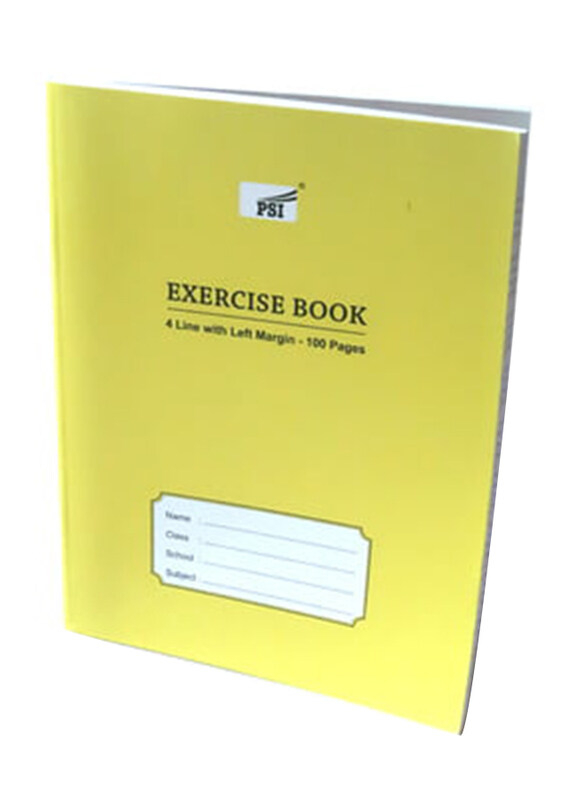 

Psi 4 line Exercise Book with Left Marin, 100 Pages, A5 Size