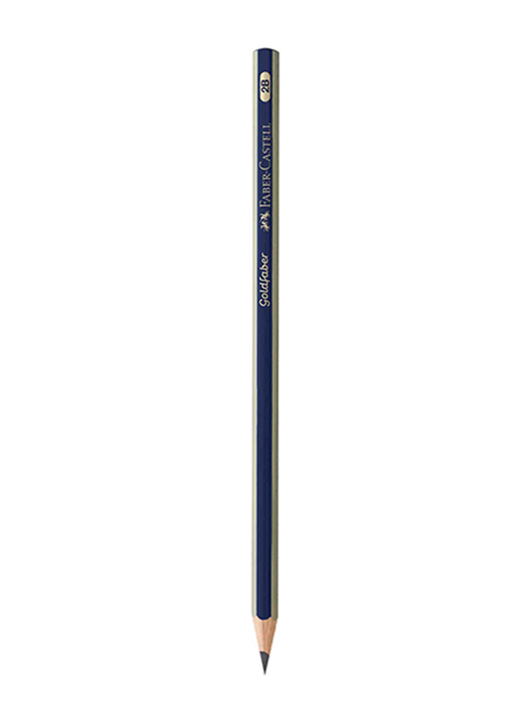 Faber-Castell 12-Piece 2B Gold Graphite Pencil, Blue