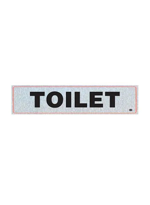 

FIS Horizontal Toilet Sticker, 17x4 cm, Grey/Black