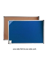Maxi Felt/Cork Board with Green Fabric, 45 x 60 cm, Blue