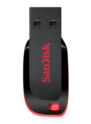 Sandisk 128GB Cruzer Blade USB 2.0 Flash Drive, Black/Red