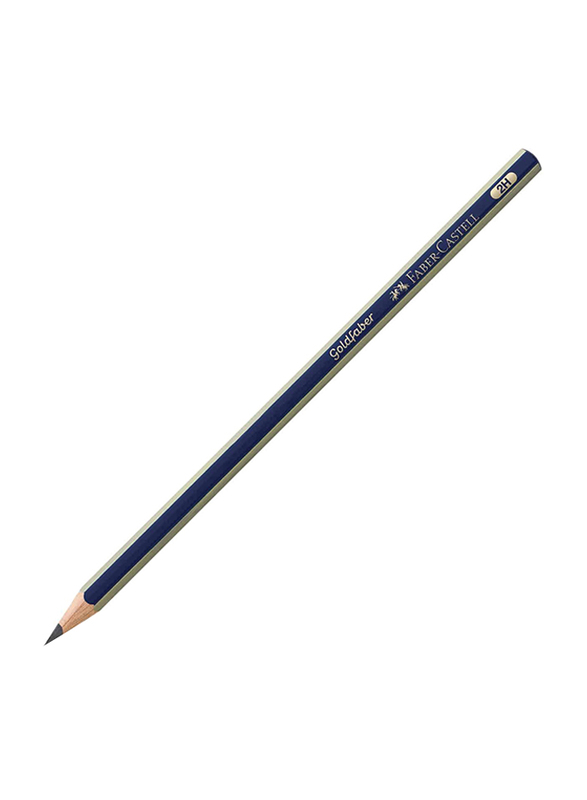 Faber-Castell 12-Piece 2H Gold Graphite Pencil, Blue