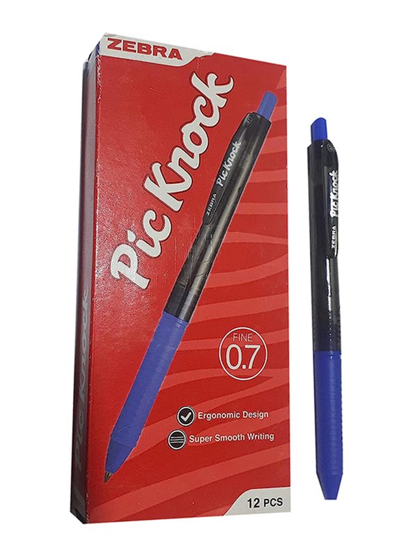Zebra 12- Piece Picknock Ball pen, Blue